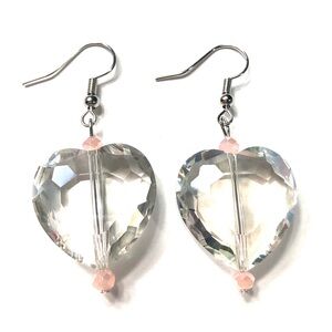 Handmade New Glass Crystal Heart Earrings Women Mother’s Day Anniversary